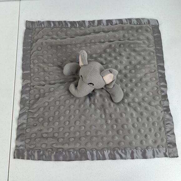 Pro Goleem Elephant Lovey Soft Security Blanket Snuggle Toy Minky Satin Trim - Picture 5 of 7